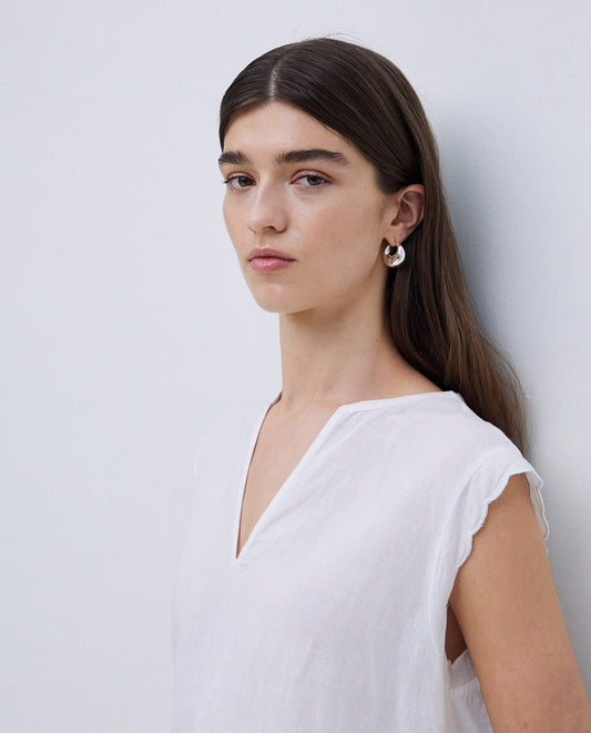 YERSE - Canotta doppio tessuto, Bianco