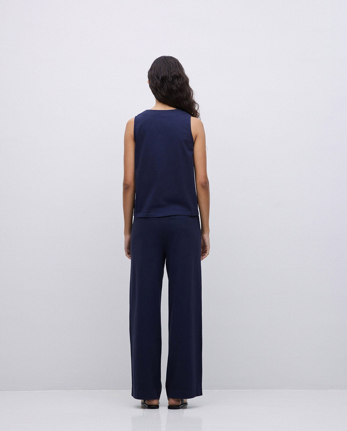 YERSE - Gilet in cotone, Blu