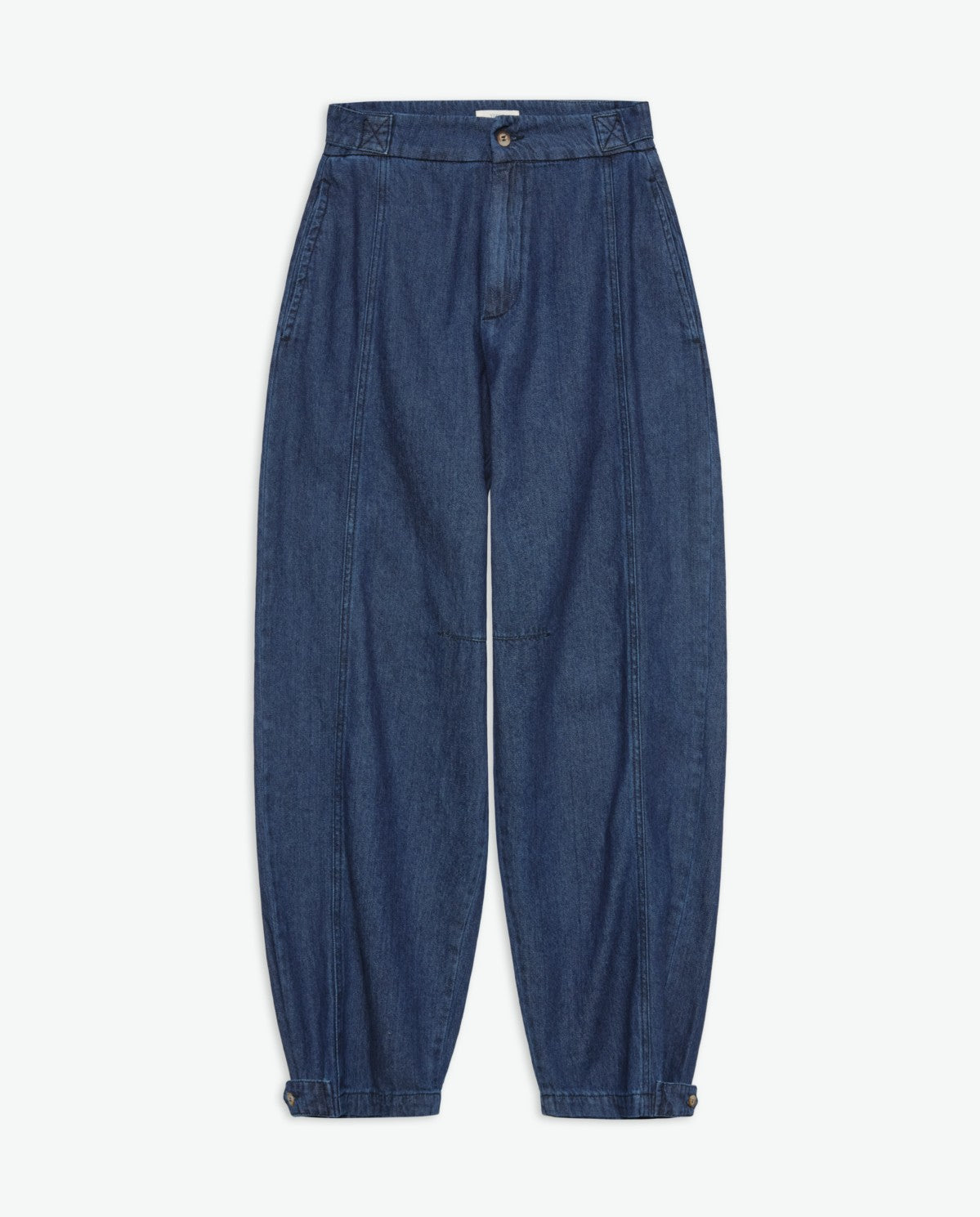 YERSE - Pantalone denim in cotone organico, Indigo