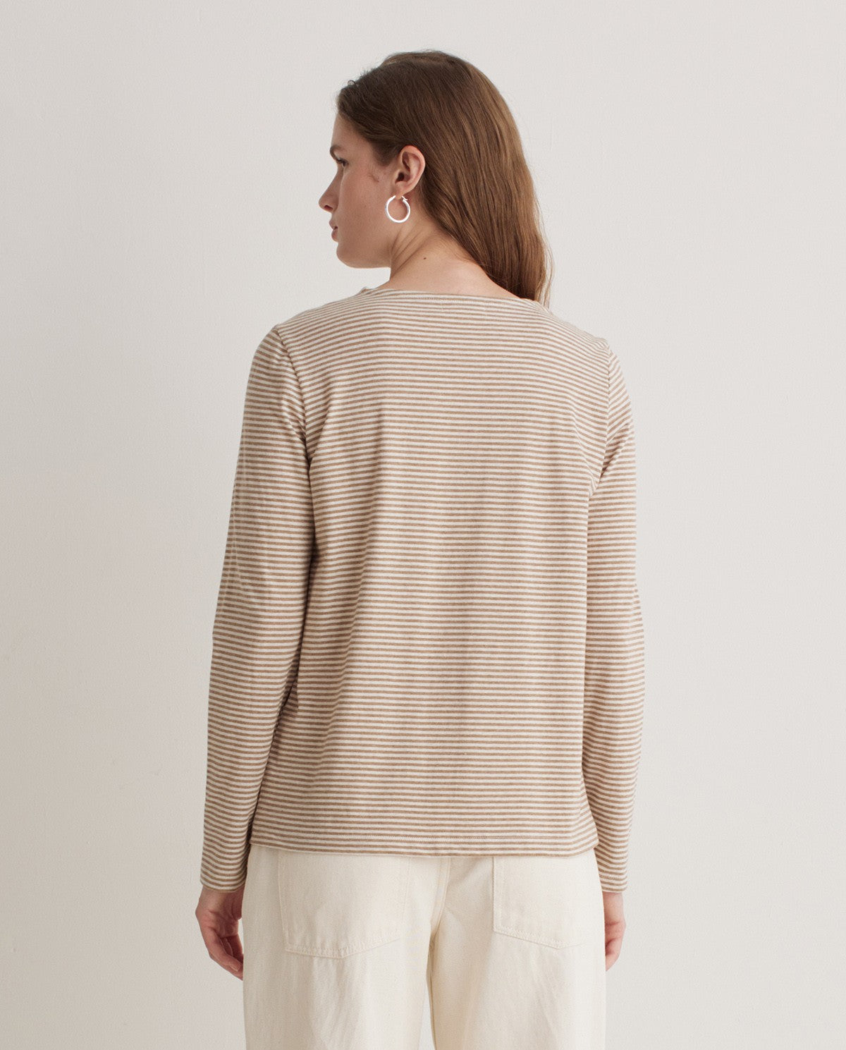 YERSE - T-shirt in cotone organico, Ecru
