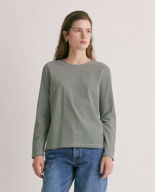 YERSE - T-shirt in cotone organico, Verde
