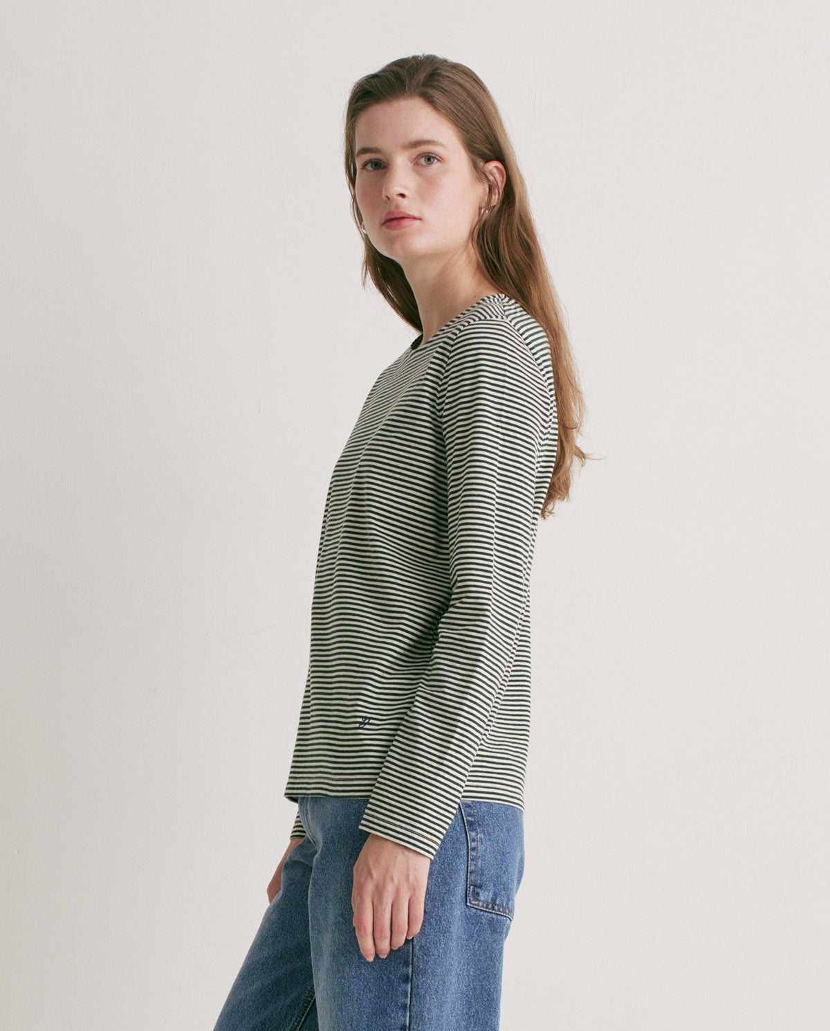 YERSE - T-shirt in cotone organico, Verde