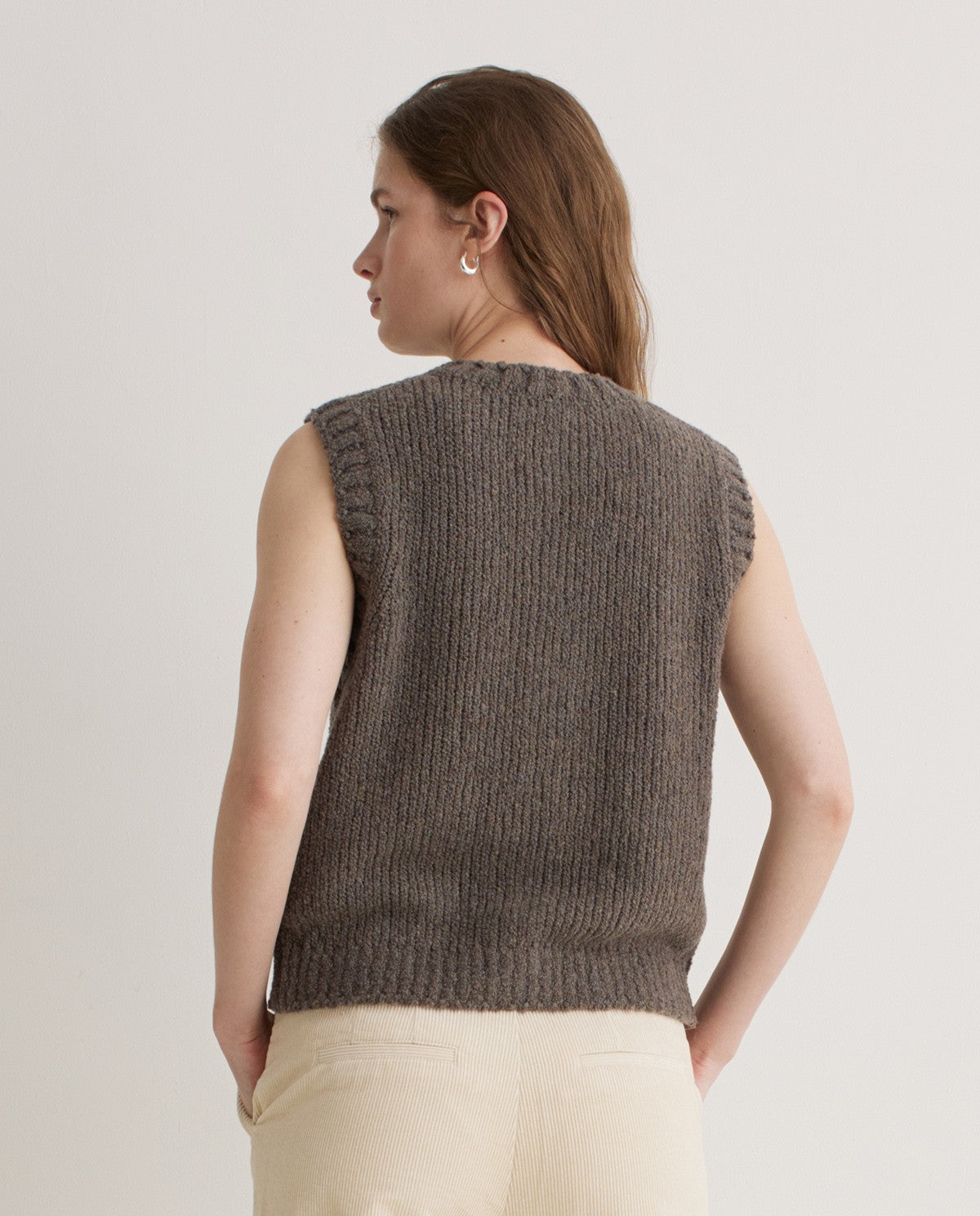 YERSE - Gilet misto lana merino, Antracite