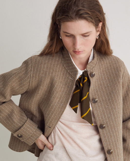 YERSE - Giacca con bottoni misto lana