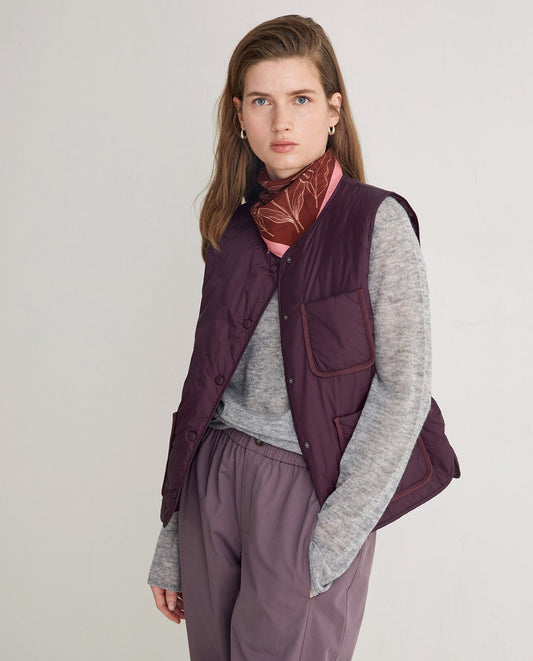 YERSE - Gilet Idrorepellente, Maroon