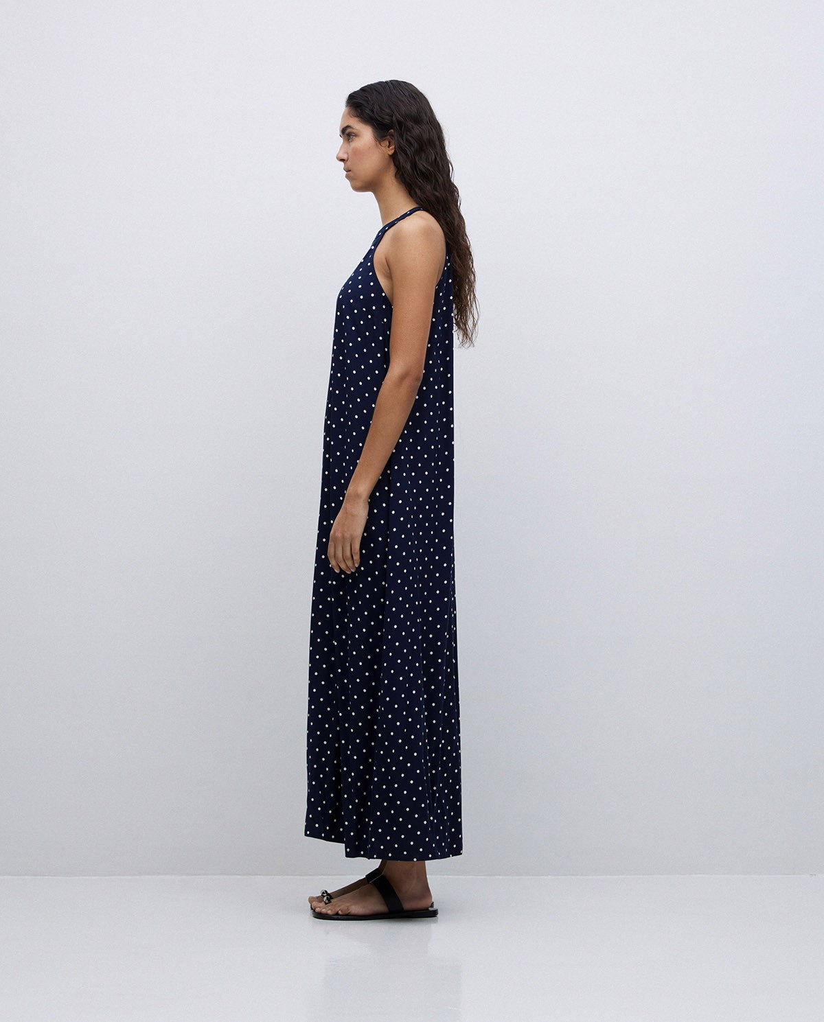 YERSE - Abito lungo pois, Blu