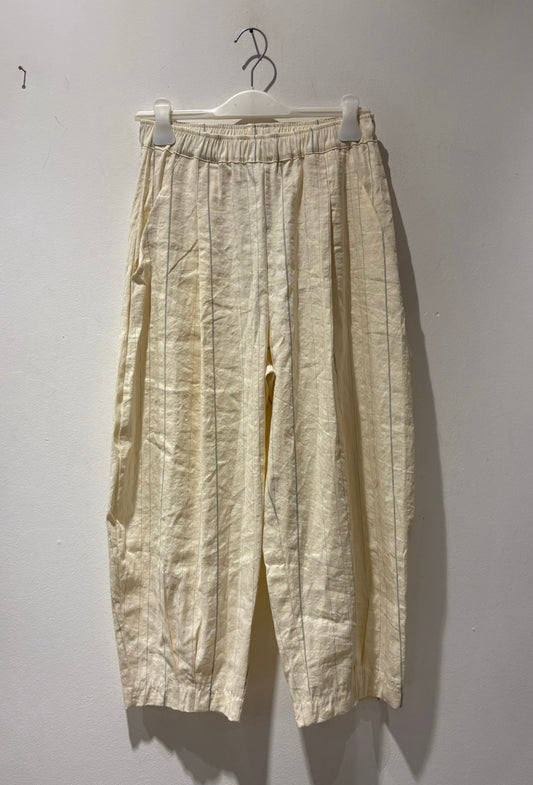 MAMA B - Pantalone Bianco R gessato, Latte