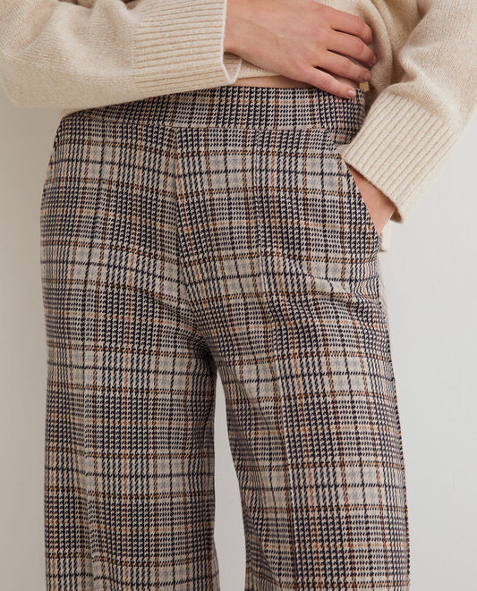 YERSE - Pantalone largo a quadri