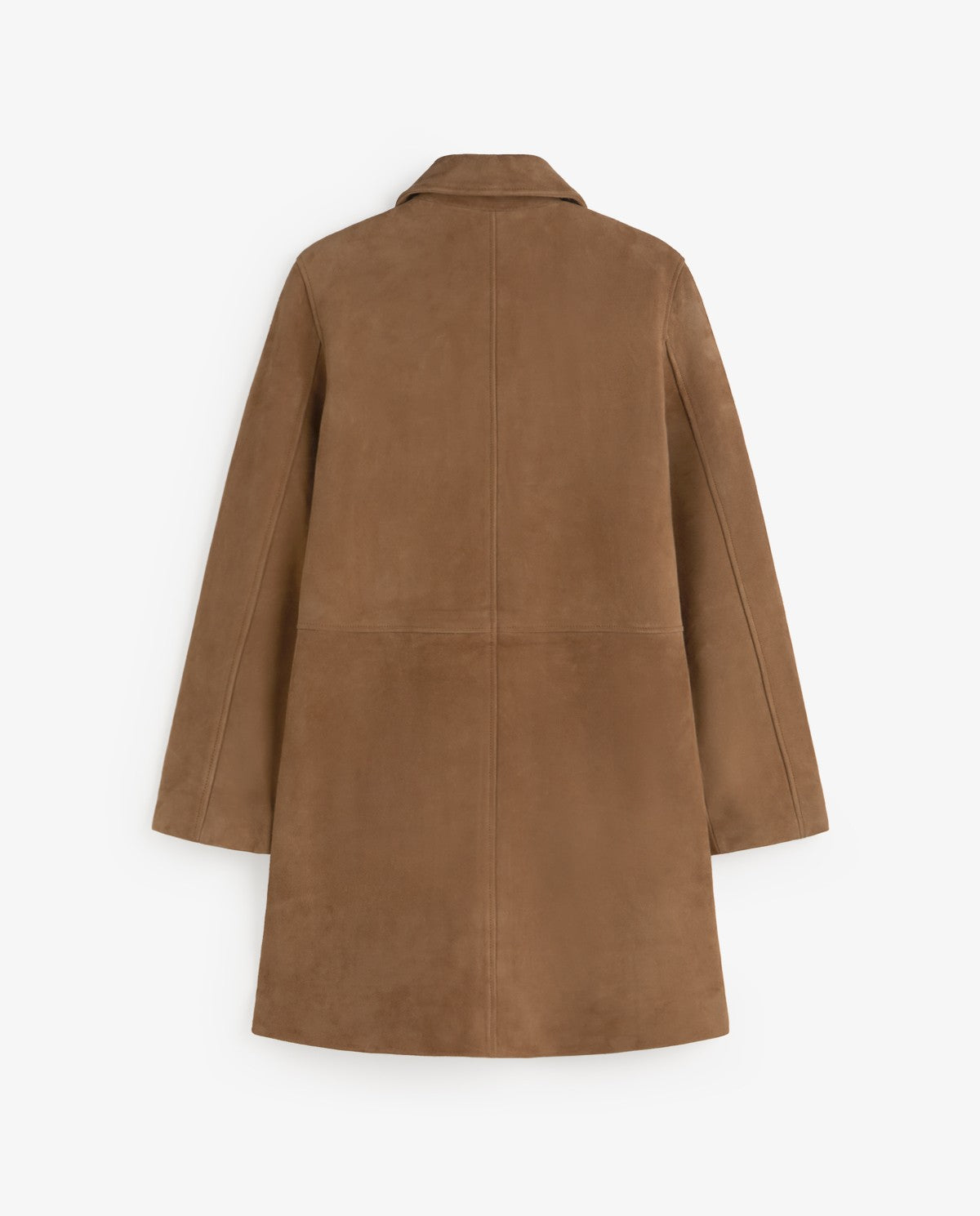 YERSE - Cappotto midi in pelle scamosciata