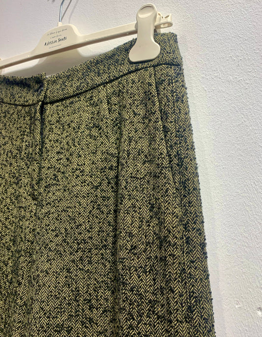 ALESSIA SANTI - Pantalone spigato, Verde