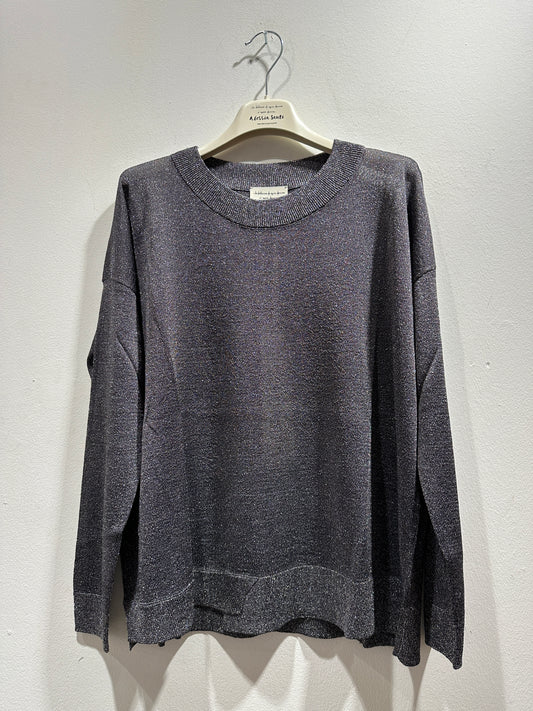 ALESSIA SANTI - Maglia inserti lurex, Antracite