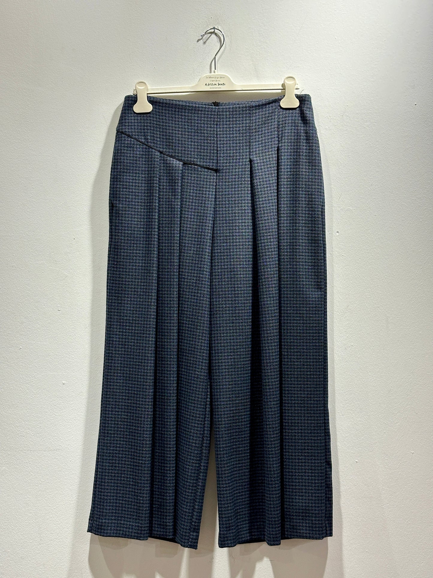 ALESSIA SANTI - Pantalone quadretti, Blu