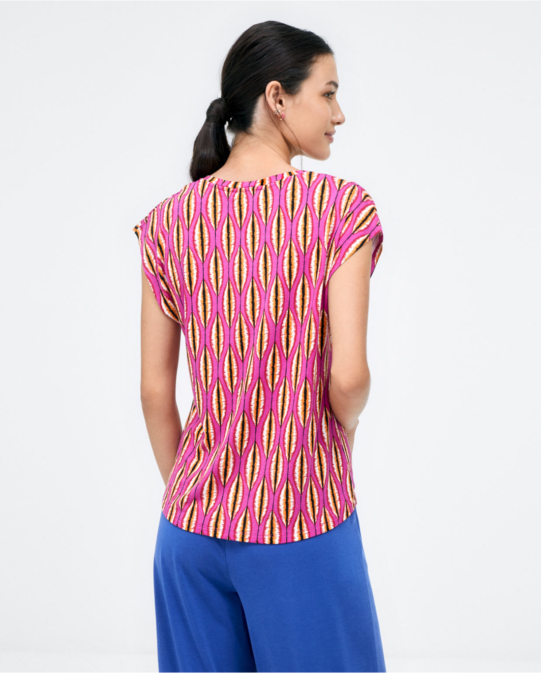 SURKANA - T-shirt scollo V, Fucsia