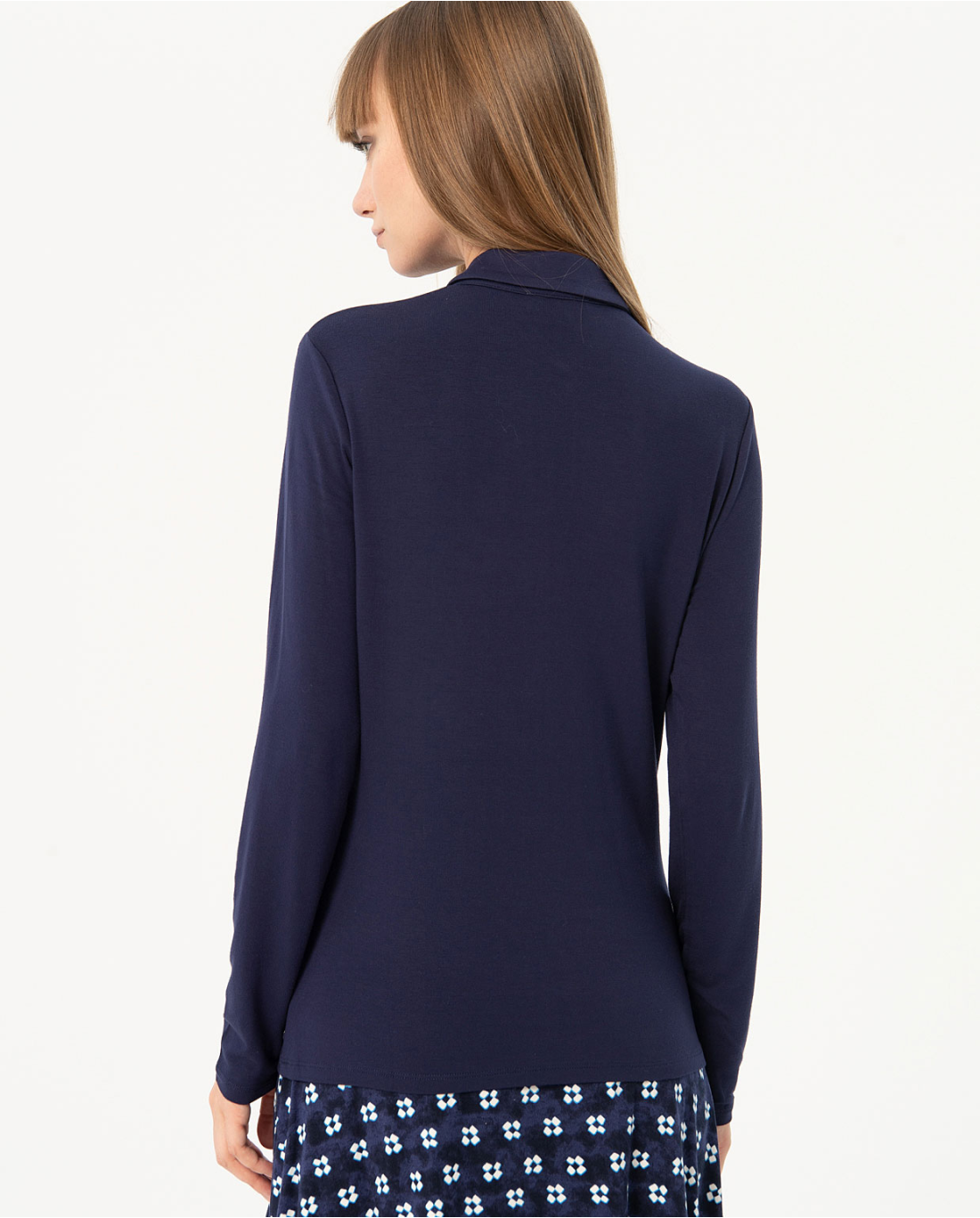 SURKANA - Camicia elastica manica lunga, Marino