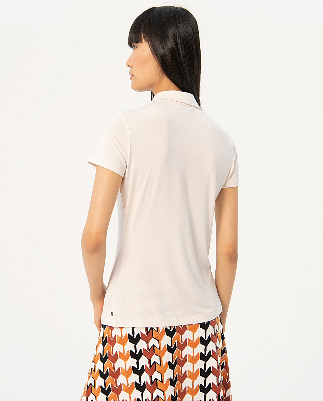 SURKANA - Camicia elastica manica corta, Bianco
