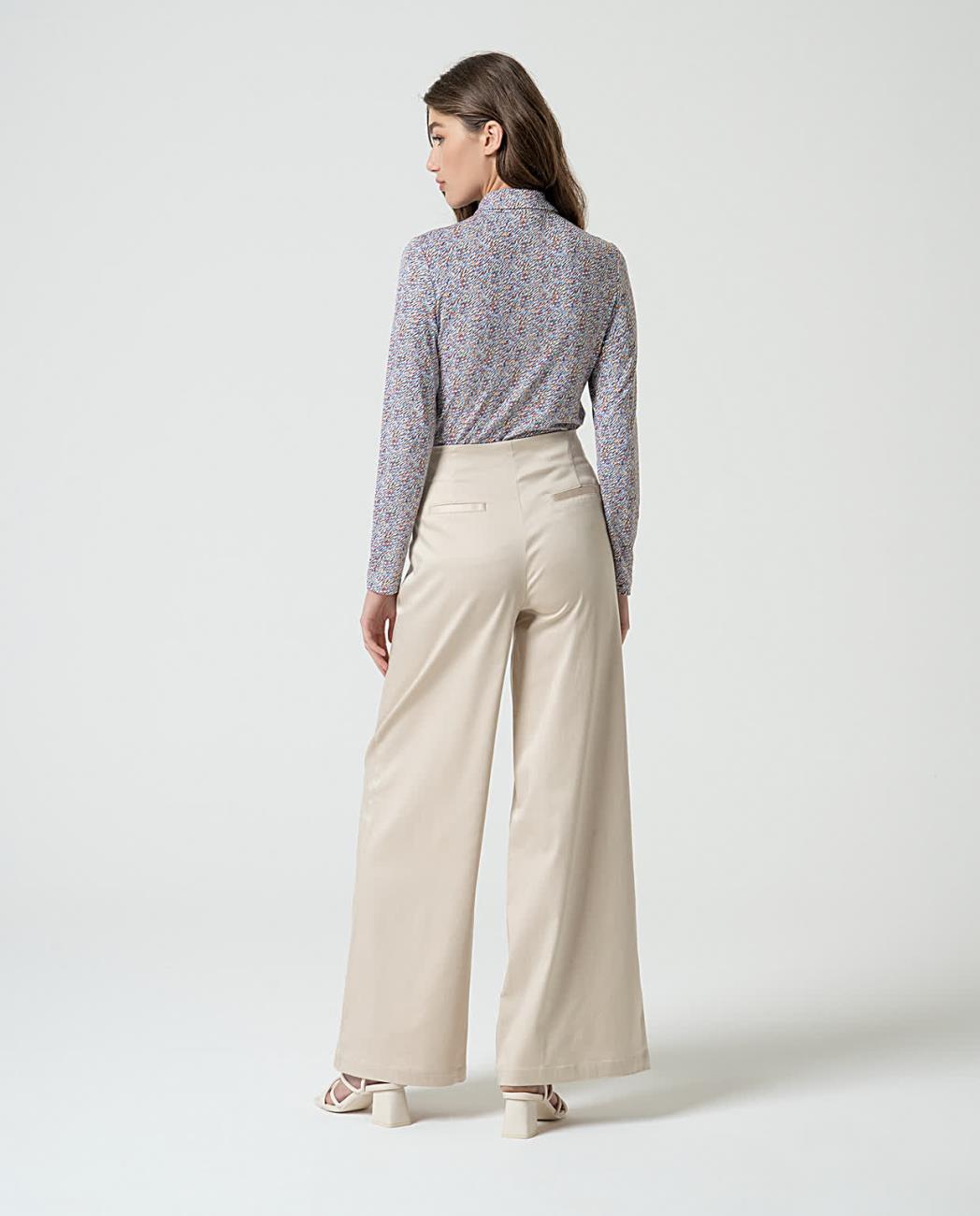 SURKANA - Pantalone flare elasticizzato, Beige