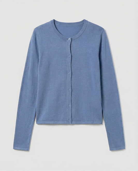 SURKANA - Cardigan aderente, Azzurro