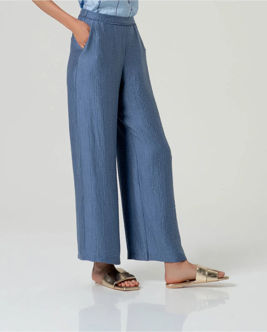 SURKANA - Pantalone dritto in viscosa, Blu