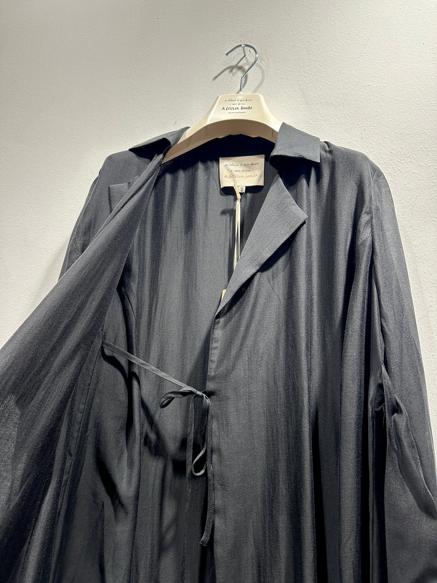 ALESSIA SANTI - Spolverino trench a portafoglio, Nero
