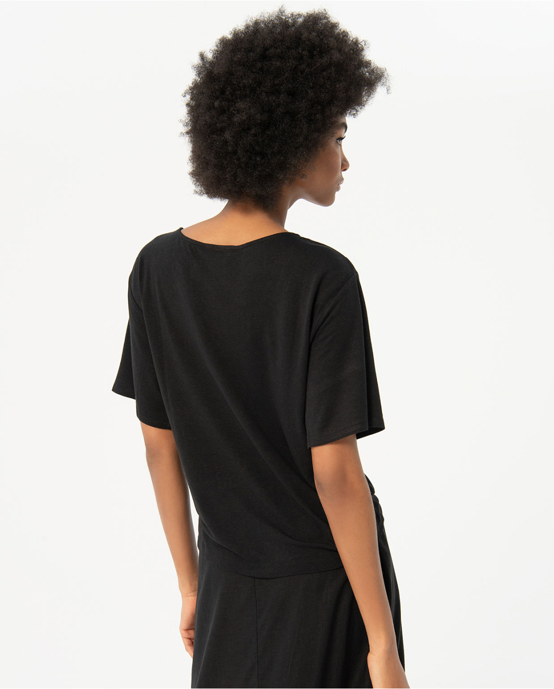 SURKANA - T-shirt morbida, Nero