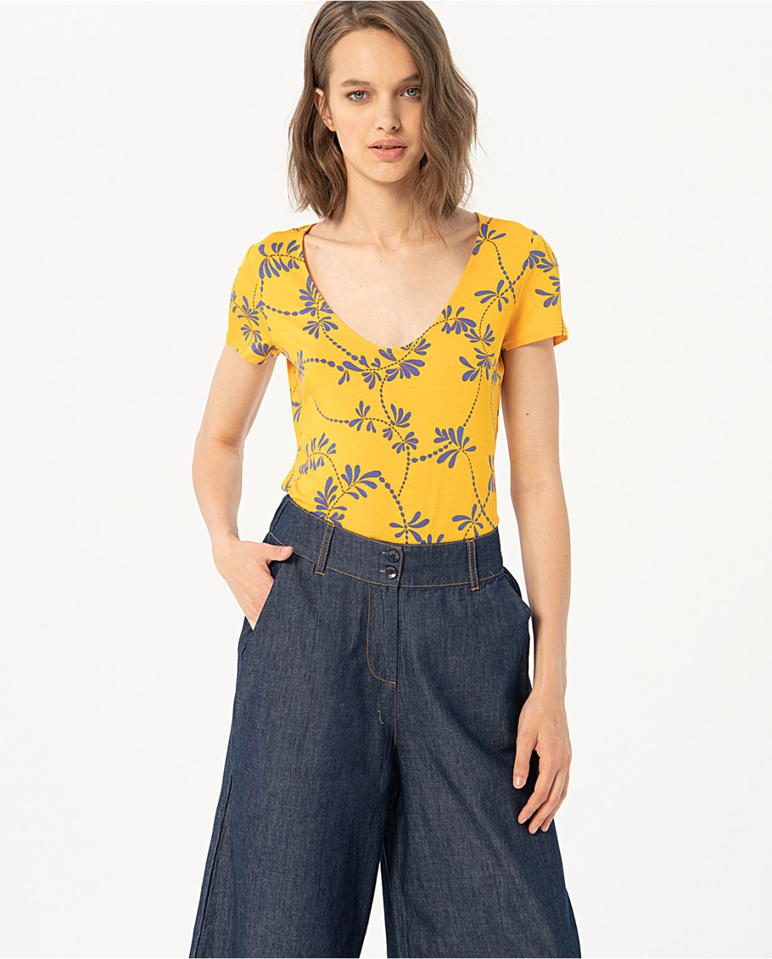 SURKANA - Jeans a gamba larga, Marino