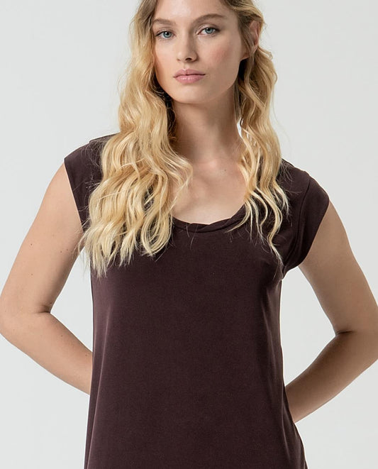 SURKANA - Abito lungo elasticizzato, Marrone