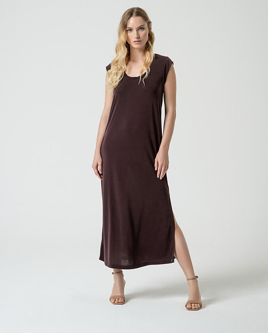 SURKANA - Abito lungo elasticizzato, Marrone