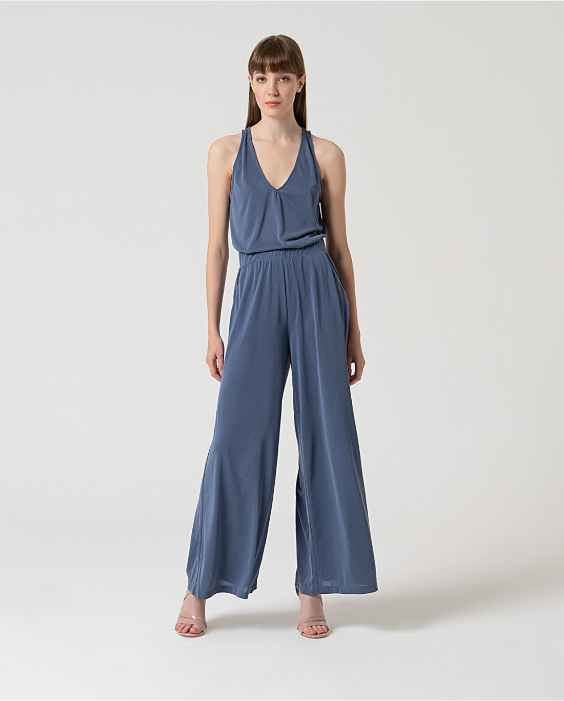SURKANA - Pantalone wide leg elasticizzati, Indigo