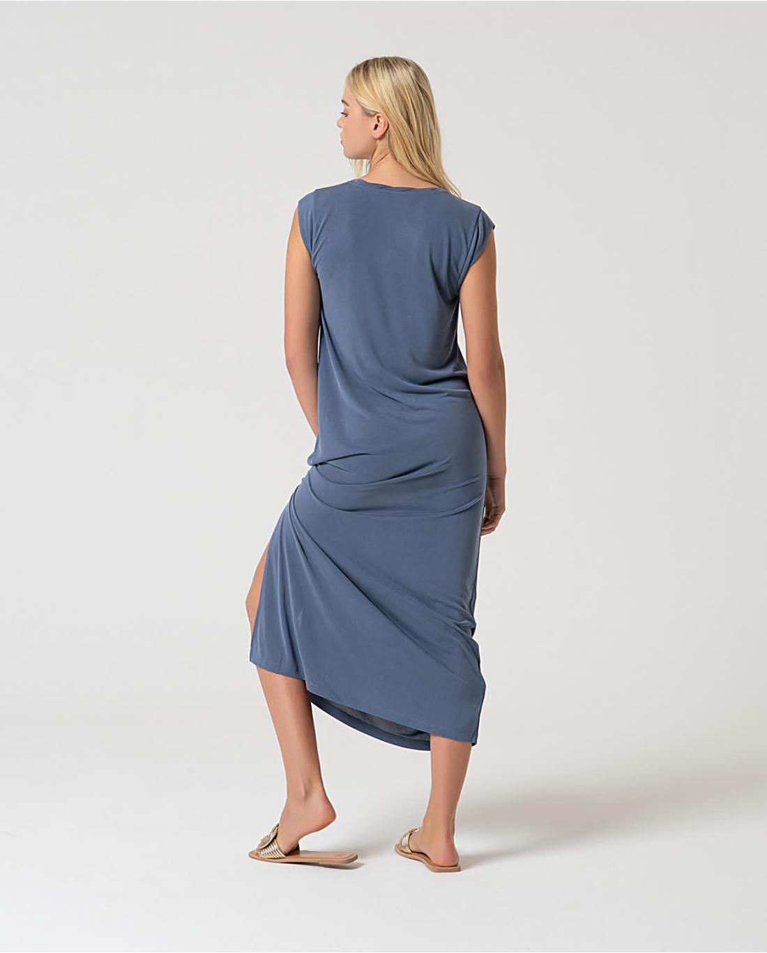 SURKANA - Abito lungo elasticizzato, Indigo
