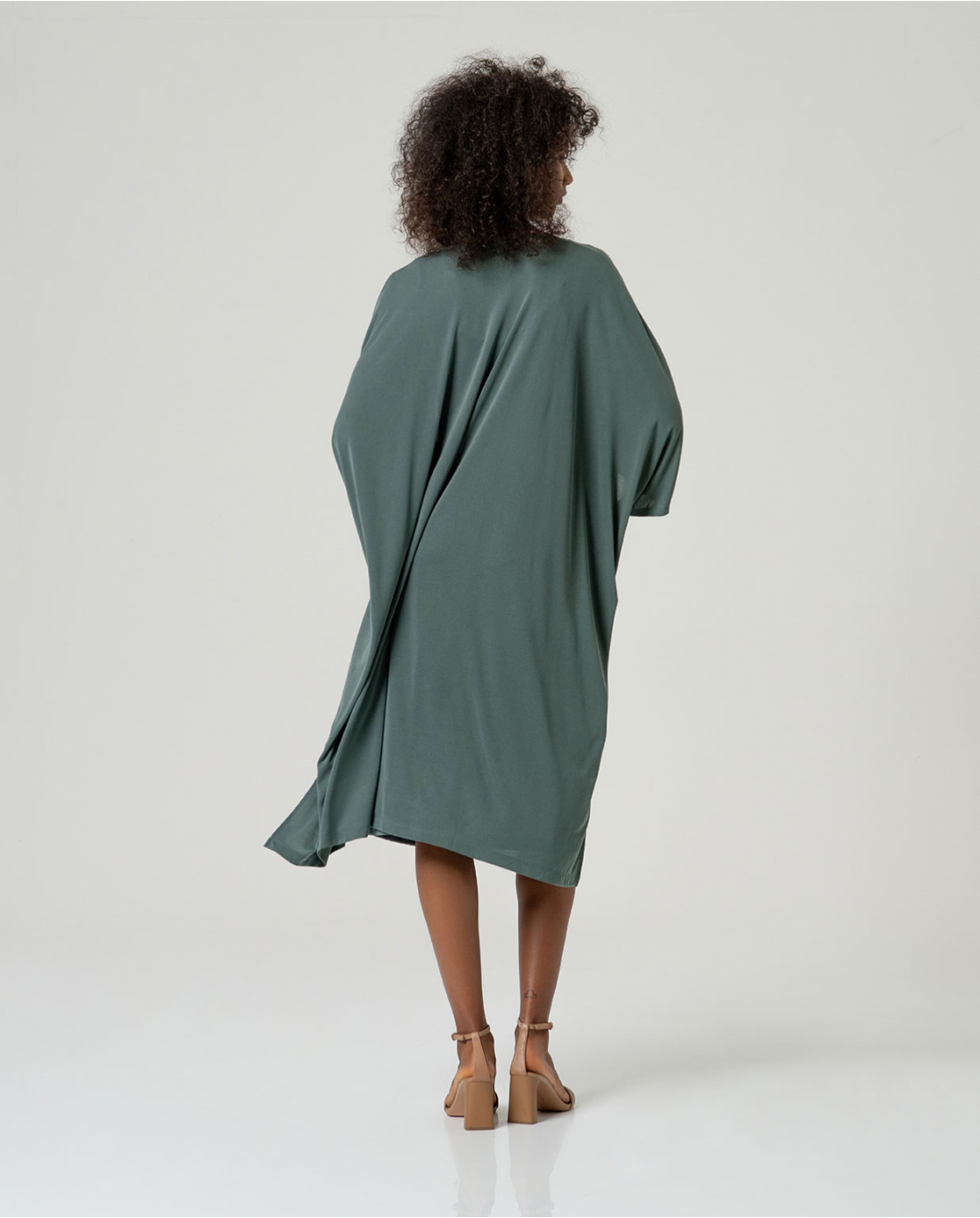 SURKANA - Kimono lungo, Verde Bottiglia