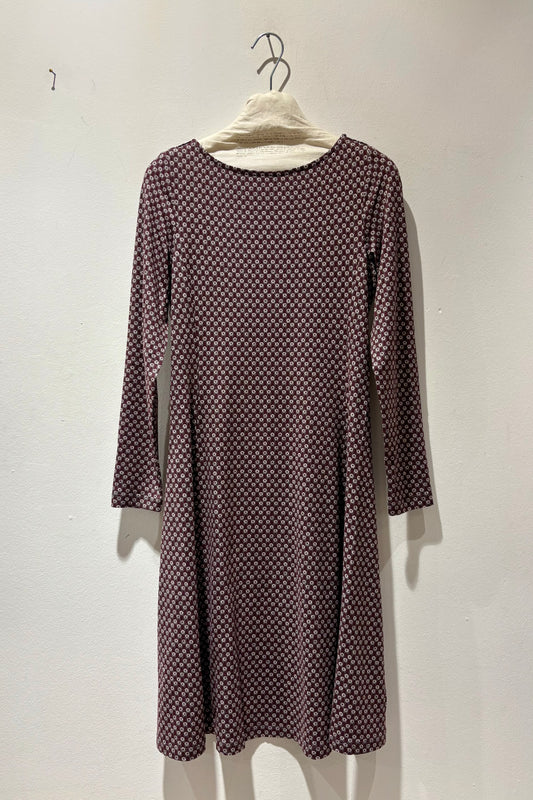 SURKANA - Abito elasticizzato fantasia, Vino