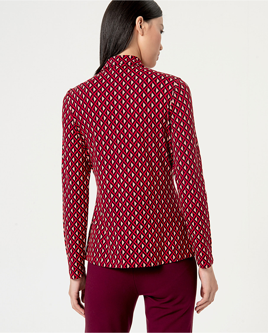 SURKANA - Camicia aderente stampata, Rosso