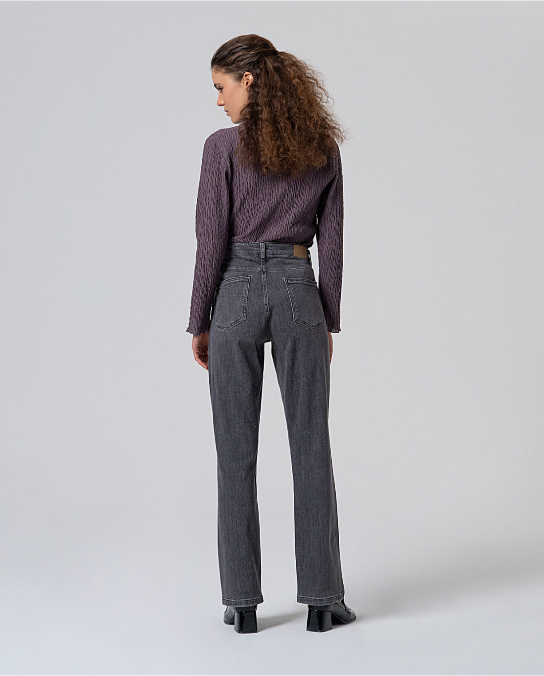 SURKANA - Jeans Mom Fit, Grigio