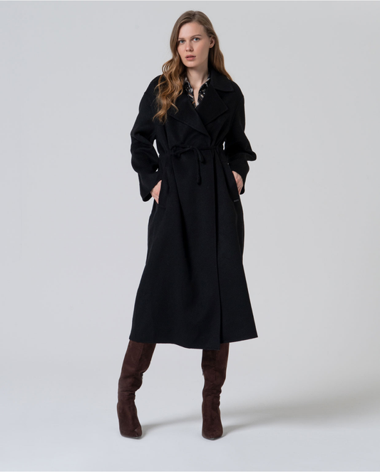 SURKANA - Cappotto in lana, Nero