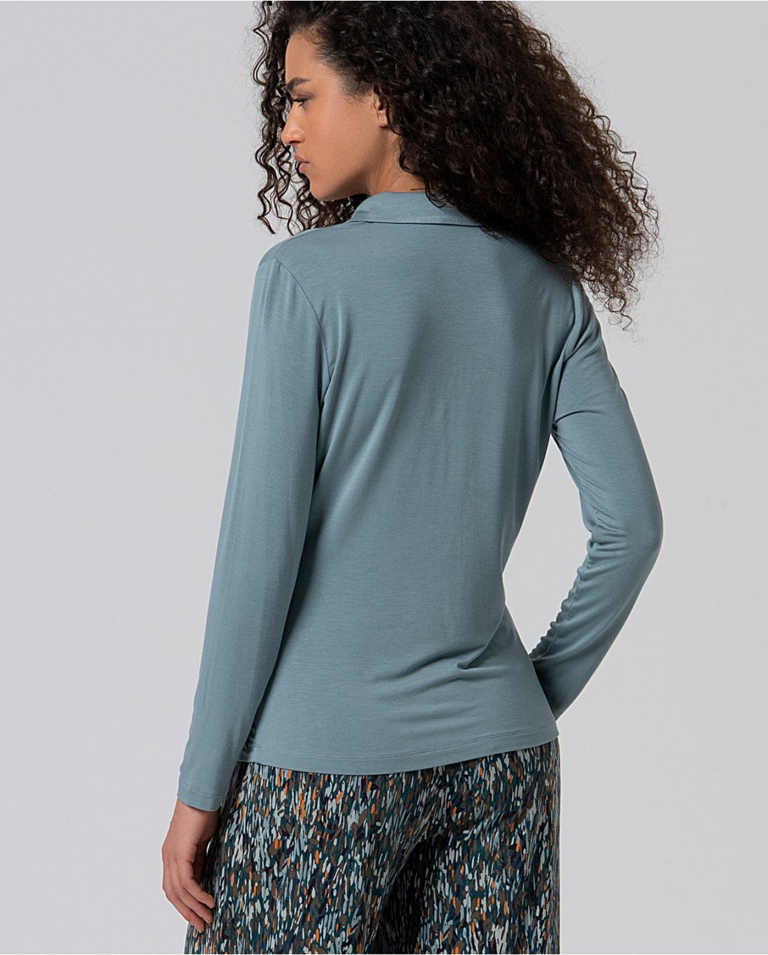 SURKANA - Camicia in bambù elastica, Azzurro