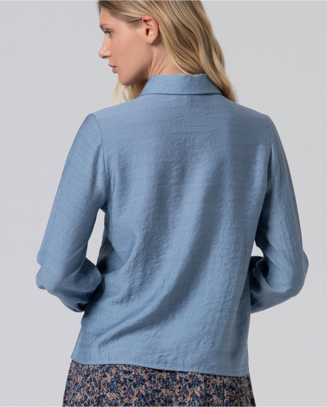 SURKANA - Camicia in viscosa con volant, Grigio