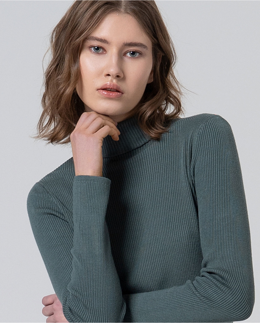 SURKANA - Dolcevita a coste, Blu Acciaio