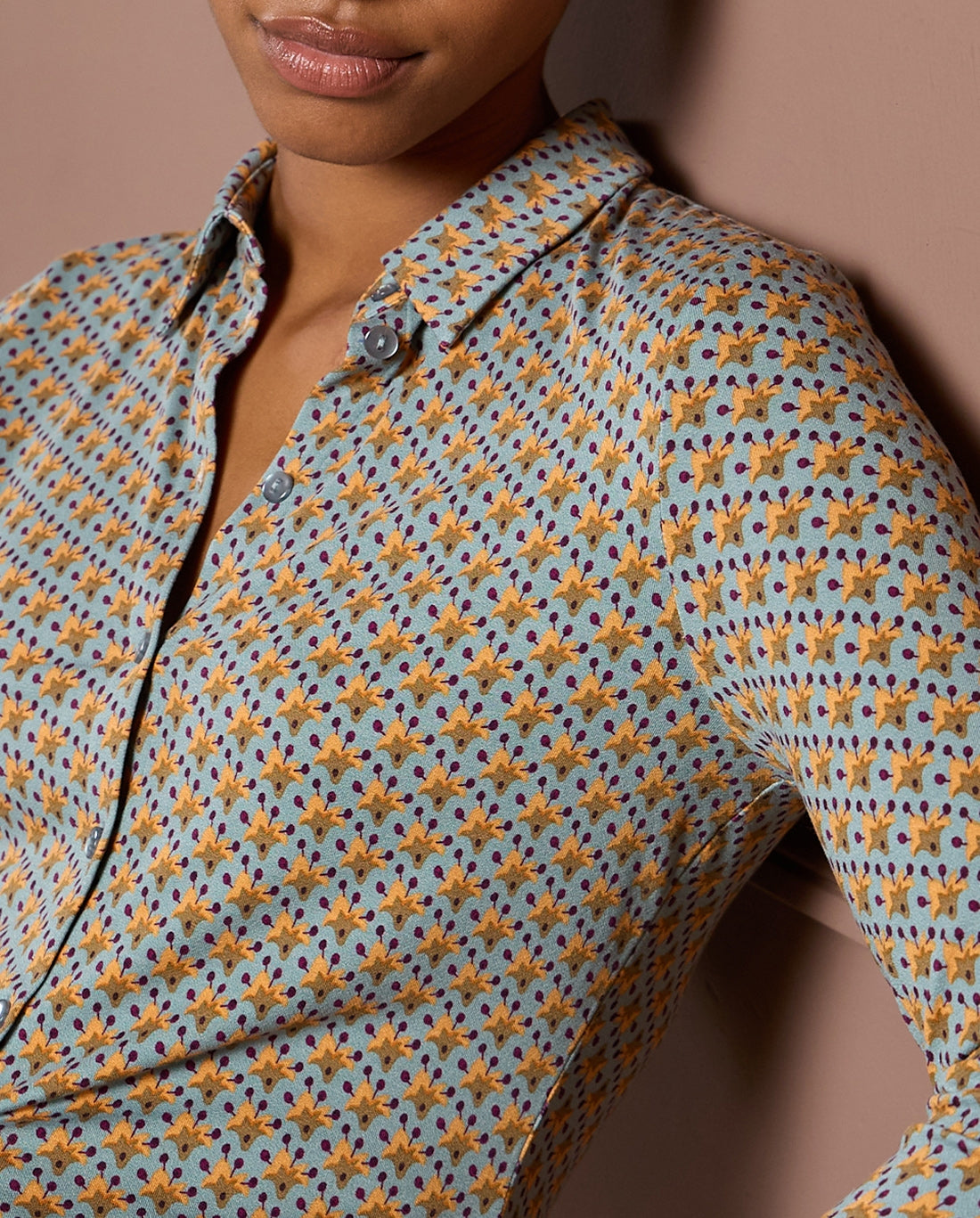 SURKANA - Camicia stampata, Azzurro