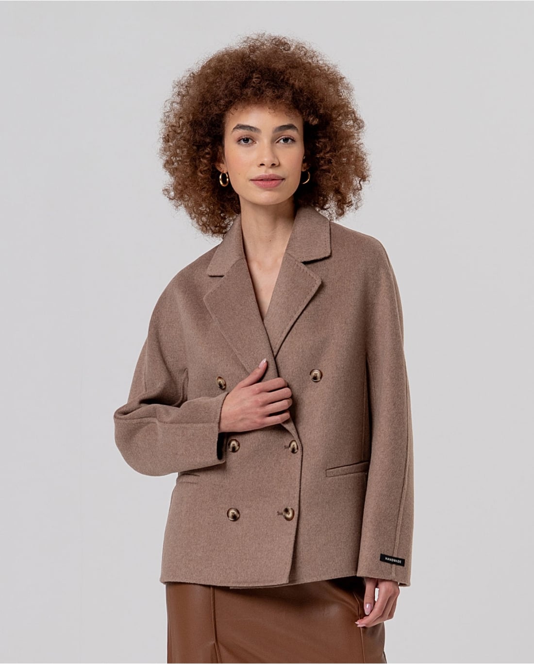 SURKANA - Cappotto doppiopetto in lana, Camel