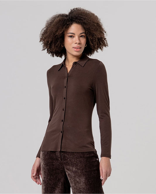SURKANA - Camicia in bambù Cioccolato