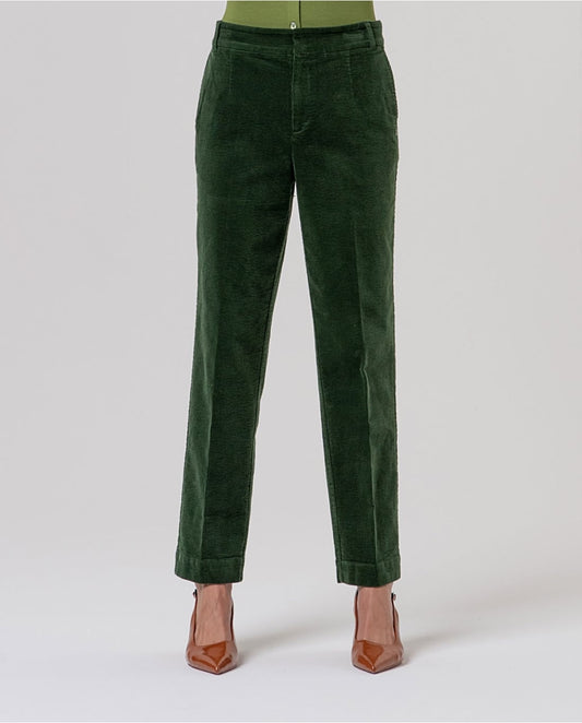 SURKANA - Pantalone chino in velluto kaki