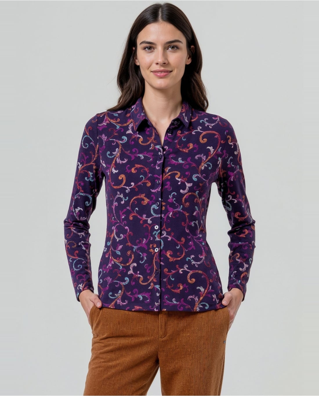 SURKANA - Camicia Ecovero Porpora
