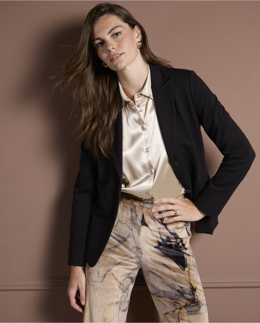 SURKANA - Blazer stretch con tasche, Nero