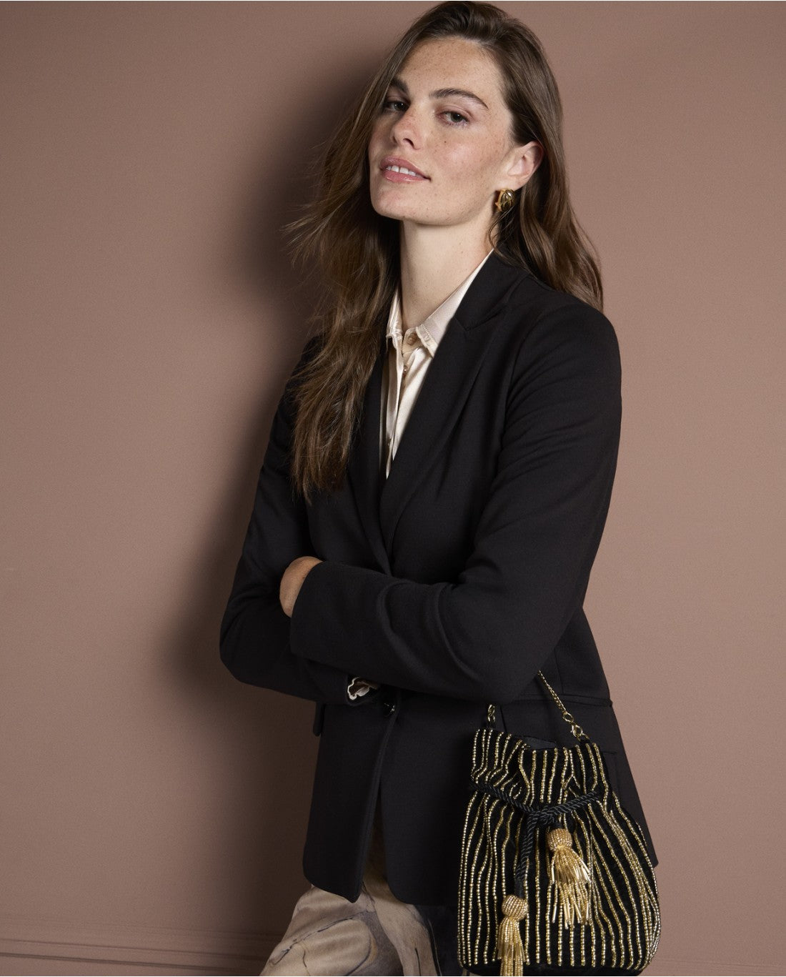SURKANA - Blazer stretch con tasche, Nero