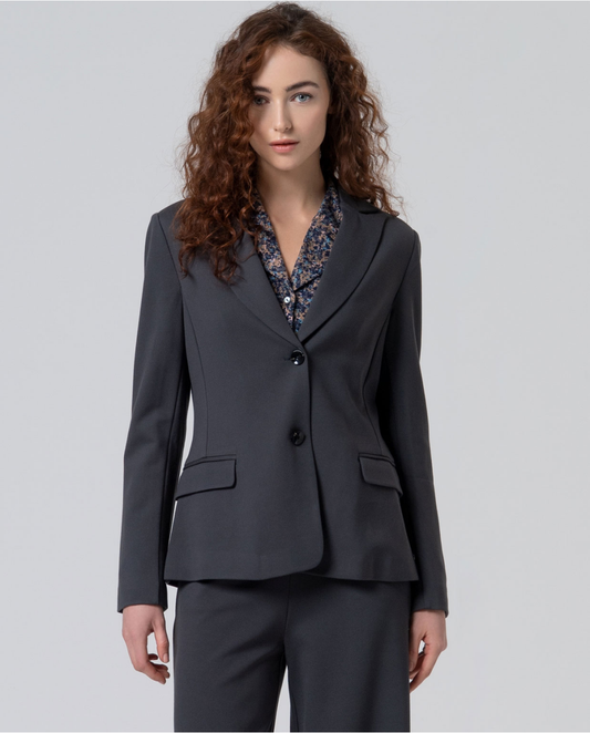 SURKANA - Blazer stretch con tasche, Grigio Scuro
