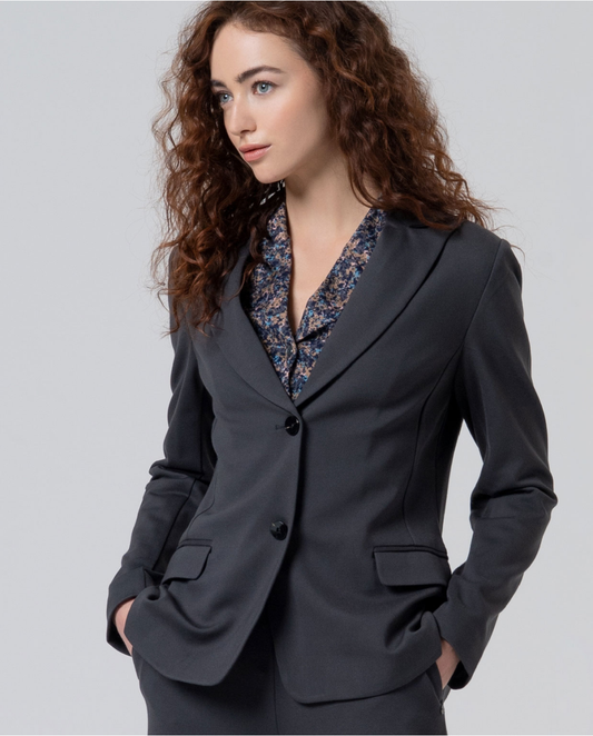 SURKANA - Blazer stretch con tasche, Grigio Scuro