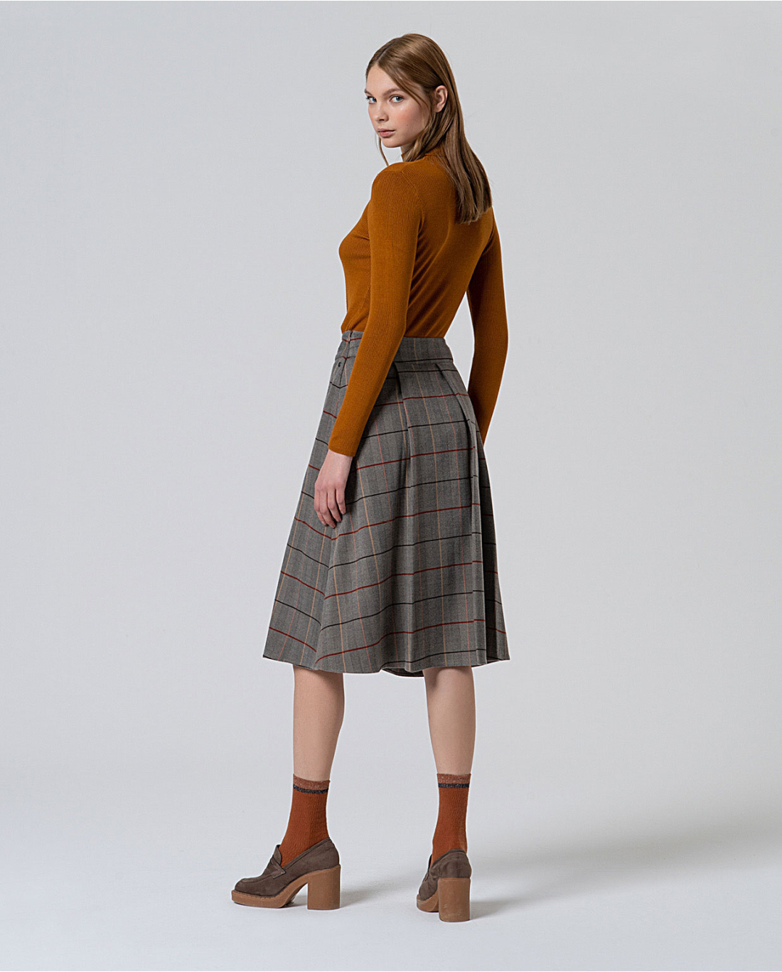 SURKANA - Gonna incrocio a quadri, Grigio