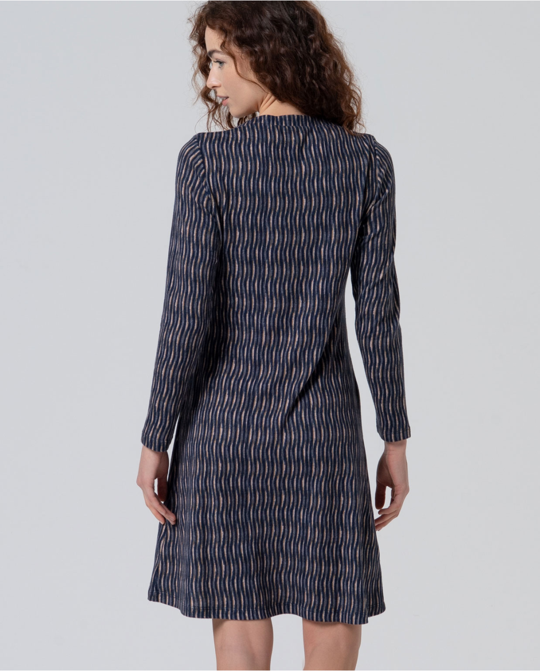 SURKANA - Abito midi con arricciatura, Azzurro