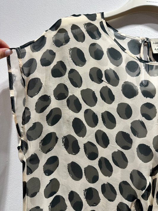 ALESSIA SANTI - Blusa pois rouches, Nero