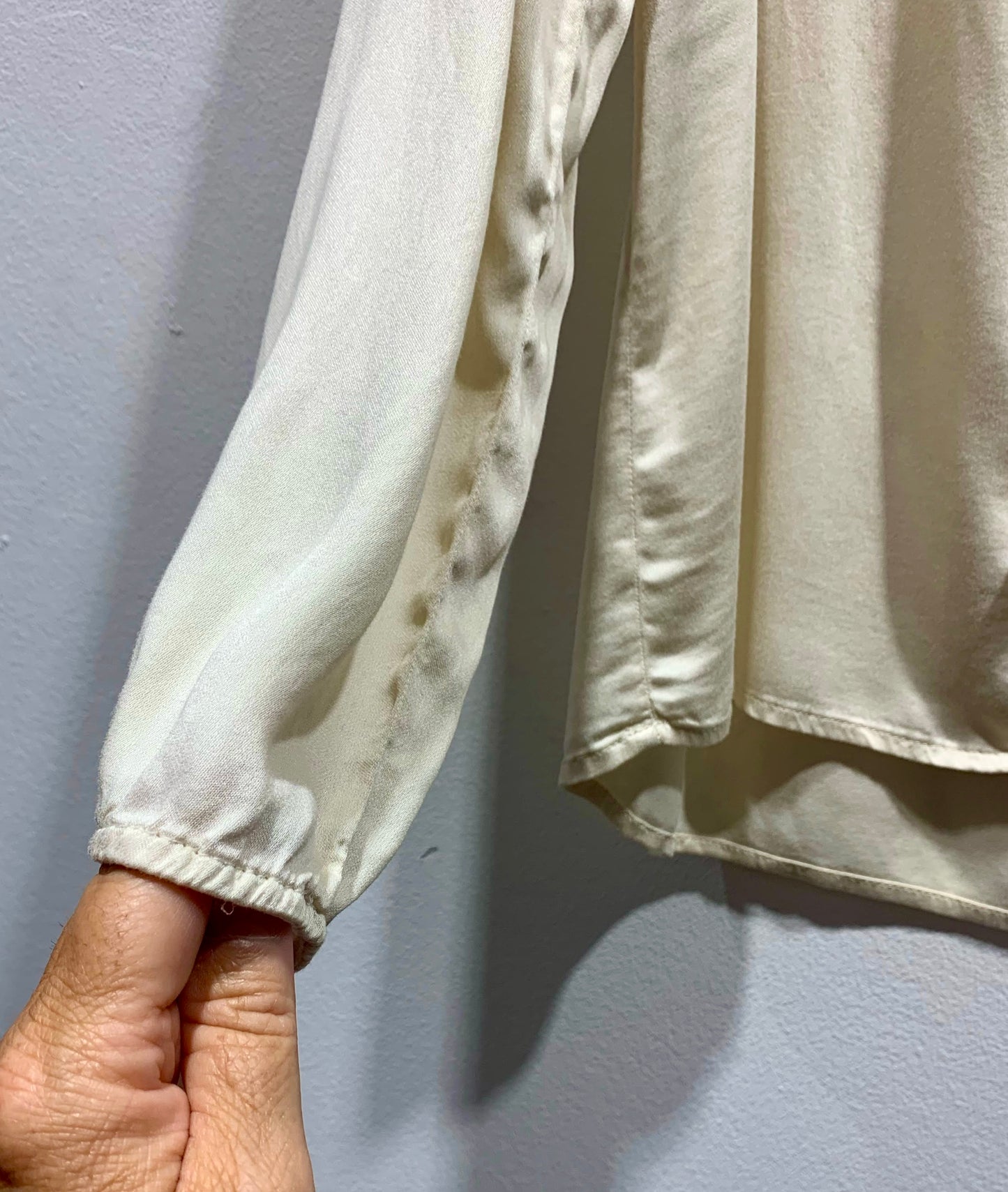 ALESSIA SANTI - Blusa volant, Crema
